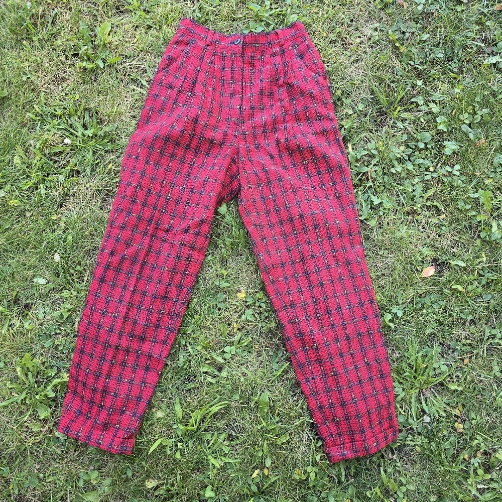 Vintage Santa Cruz Red Checkered  Pants plaid
